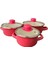 Pembe 3'lü Tencere Seti, 12CM-14CM-16CM, Şık ve Kullanışlı Küçük Boy Ürün 3