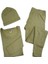 Unisex Haki Renk Thermal Içlik Alt Üst Bere Takım 3