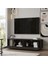 Vilinda Tv Ünitesi 140CM Ağaç Dokulu Tv Sehpası Siyah Vıl1-Lb 3