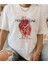 Nar Baskılı Beyaz Oversize Unisex Tshirt 1