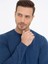 Erkek İndigo Slim Fit Bisiklet Yaka Basic Triko Kazak 50237038-VR028 5