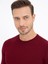 Erkek Bordo Slim Fit Bisiklet Yaka Basic Triko Kazak 50237038-VR014 5