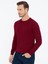 Erkek Bordo Slim Fit Bisiklet Yaka Basic Triko Kazak 50237038-VR014 6