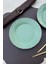 6 Kişilik 19 cm Yeşil Porselen Pasta Sunum Tabağı Takımı 3