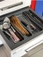 Siyah 62/49 cm ve 50/40 cm Ölçüde Ayarlanabilir Çekmece Içi Kepçelik Organizer 1