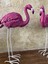 Flamingo Egik Başlı Bahce Biblo Fusya 2