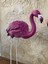 Flamingo Egik Başlı Bahce Biblo Fusya 5