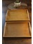 Iki Adet Bambu Dikdörtgen Kulplu Sunum Tepsi 40X30CM ve 37.5X26CM Kahverengi 2