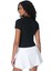 Athlete Crop Seamless Workout Kadın Siyah Tişört 7