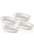 Beyaz Oval Servis Krem 17 cm 4'lü Set 1