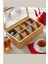 8 Bölmeli Bambu Organizer Kutusu, Çay ve Takı Saklama, 30X20X9CM, Kahverengi 3