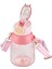 Pembe 800 ml Çocuk Su Matarası, Askılı, Pipetli, Sticker Hediyeli 3