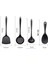 Isıya Dayanıklı Silikon Spatula ve Kepçe Seti, Siyah, 4 Parça 4