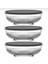 Gri 3'lü Saklama Kabı Seti 880CC, Şık ve Kullanışlı Mutfak Gereçleri 1