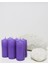 Altı Adet Mor Bar Mum Hediye Seti, Şık ve Doğal Dekorasyon Için Ideal 1