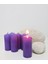 Altı Adet Mor Bar Mum Hediye Seti, Şık ve Doğal Dekorasyon Için Ideal 2