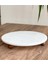 Doğal Mermer 25 cm Dekoratif Stand Ahşap Misket Ayaklı Sunumluk 2