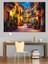 Renkli Işıklı Sokak Dekoratif Tablo, Şık ve Canlı Duvar Süslemesi 1