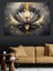 Çok Renkli Lotus Çiçeği Dekoratif Kanvas ve Mdf Ahşap Tablo 100X70 cm 1