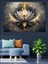Çok Renkli Lotus Çiçeği Dekoratif Kanvas ve Mdf Ahşap Tablo 100X70 cm 2