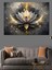 Çok Renkli Lotus Çiçeği Dekoratif Kanvas ve Mdf Ahşap Tablo 100X70 cm 3