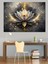 Çok Renkli Lotus Çiçeği Dekoratif Kanvas ve Mdf Ahşap Tablo 100X70 cm 4