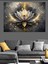 Çok Renkli Lotus Çiçeği Dekoratif Kanvas ve Mdf Ahşap Tablo 100X70 cm 5