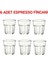 6'lı Şeffaf Cam Espresso Bardağı Seti, 7 cm Yükseklik, 100 ml Hacim 1