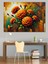 Canlı Renkli Çiçek Temalı Dekoratif Kanvas ve Ahşap Tablo 2