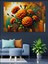 Canlı Renkli Çiçek Temalı Dekoratif Kanvas ve Ahşap Tablo 5
