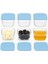 6’lı Cam Saklama Kabı Seti 275ML, Mavi Kapaklı, Gıda ve Kahvaltılık Saklama, Servis Kasesi 2