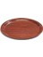 Kahverengi 38 cm Yuvarlak Kaymaz Verzalit Tepsi 1