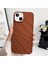Apple iPhone 13 Uyumlu Kılıf Zebana Fine-Line Silikon Kılıf Kahverengi 1