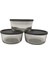 Gri 3'lü Yuvarlak Saklama Kabı 800 Cc, Kapaklı, Pratik ve Şık Tasarım 3