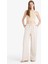 Wide Leg Cepli Yüksek Bel Standart Boy Keten Karışımlı Pantolon F5024AX25AU 3