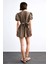 Fitted Kareli Poplin Kısa Kollu Mini Elbise F9944AX25SM 8