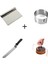 Gümüş Renkli Çelik Pasta ve Kek Spatulası 4'lü Set 1