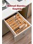 Ayarlı 5-7 Bölmeli Bambu Kaşıklık, Çekmece ve Tezgah Üstü Organizer 3