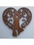 8x8 cm Ahşap Sevgililer Günü Hatırası Magnet Kahverengi 1