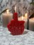Kırmızı Renkli, Portakal Kokulu, Esprili Orta Parmak Dekoratif Mum 1