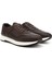 Erkek Kahve Bağcıklı Hakiki Deri Comfort Sneaker 2