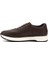 Erkek Kahve Bağcıklı Hakiki Deri Comfort Sneaker 3