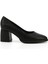 Kadın Siyah Orta Kalın Platform Topuklu Ayakkabı 1