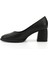 Kadın Siyah Orta Kalın Platform Topuklu Ayakkabı 4