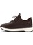 Erkek Kahve Likralı Lastik Bağcıklı Hakiki Deri Comfort Sneaker 3