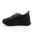 Kadın Siyah Lastik Bağcıklı Comfort Dolgu Taban Hakiki Deri Sneaker 3