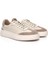 Kadın Bej Lastik Bağcıklı Dolgu Taban Hakiki Deri Sneaker 2