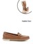 Kadın Taba Antik Tokalı Rok Hakiki Deri Comfort Loafer 1