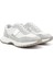 Kadın Beyaz Dolgu Taban Lastik Bağcıklı Hakiki Deri Sneaker 2