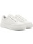 Kadın Beyaz Bağcıklı Dolgu Taban Comfort Sneaker 3